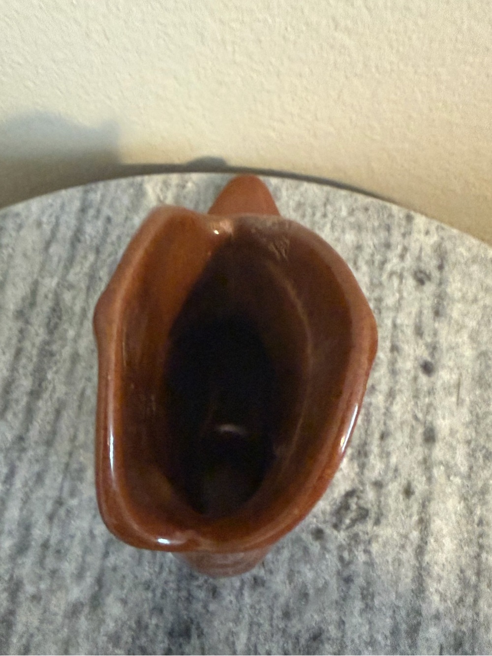 Vintage Frankoma Brown Glazed Ceramic Cowboy Boot Vase - Picture 5 of 7